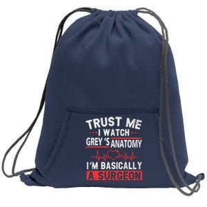 Watch Grey's I Am Basically A Surgeon Sweatshirt Cinch Pack Bag