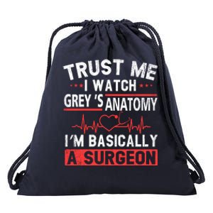 Watch Grey's I Am Basically A Surgeon Drawstring Bag