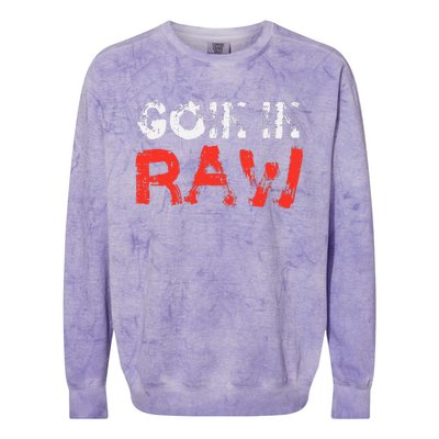 Wrestling Goin In Raw Colorblast Crewneck Sweatshirt