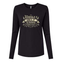 Whiskey Goes In Wisdom Comes Out Drinker Womens Cotton Relaxed Long Sleeve T-Shirt