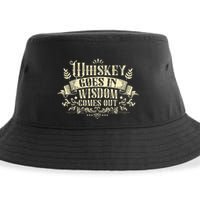 Whiskey Goes In Wisdom Comes Out Drinker Sustainable Bucket Hat
