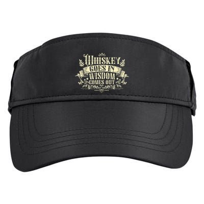 Whiskey Goes In Wisdom Comes Out Drinker Adult Drive Performance Visor