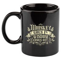 Whiskey Goes In Wisdom Comes Out Drinker 11oz C Handle Ceramic Mug