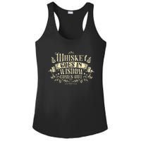 Whiskey Goes In Wisdom Comes Out Drinker Ladies PosiCharge Competitor Racerback Tank