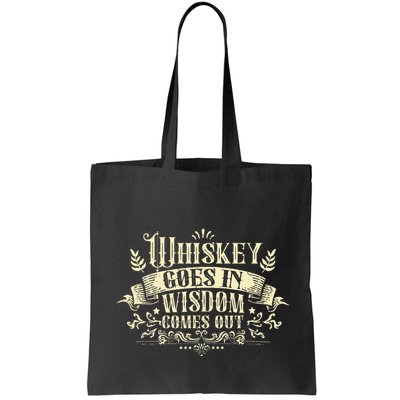 Whiskey Goes In Wisdom Comes Out Drinker Bag