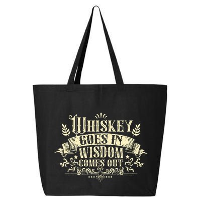 Whiskey Goes In Wisdom Comes Out Drinker 25L Jumbo Tote