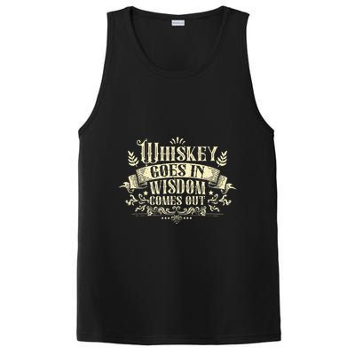 Whiskey Goes In Wisdom Comes Out Drinker PosiCharge Competitor Tank