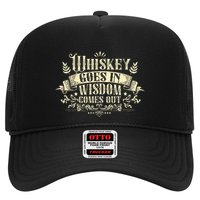 Whiskey Goes In Wisdom Comes Out Drinker Hat