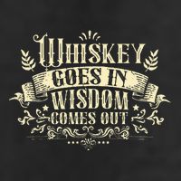 Whiskey Goes In Wisdom Comes Out Drinker Microfiber Hand Towel