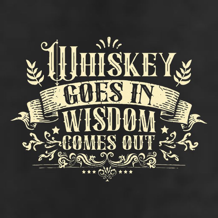Whiskey Goes In Wisdom Comes Out Drinker Microfiber Hand Towel