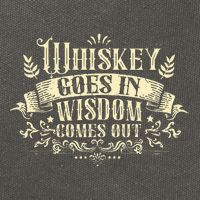 Whiskey Goes In Wisdom Comes Out Drinker Cotton Canvas Backpack