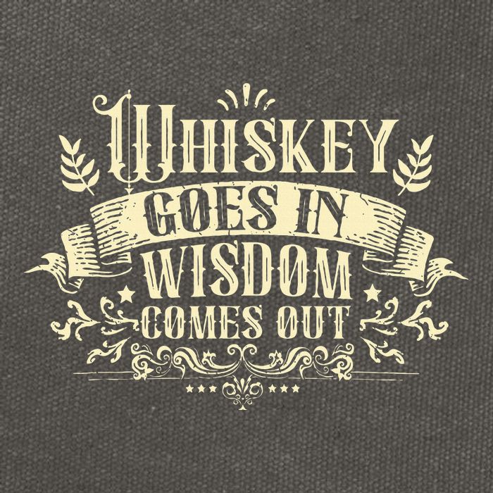 Whiskey Goes In Wisdom Comes Out Drinker Cotton Canvas Backpack