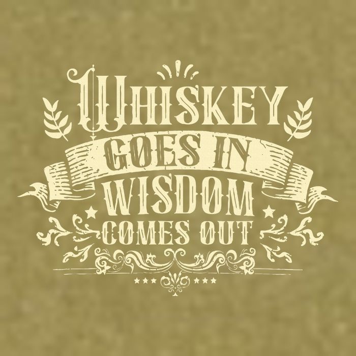 Whiskey Goes In Wisdom Comes Out Drinker Garment-Dyed Women's Muscle Tee