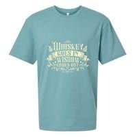 Whiskey Goes In Wisdom Comes Out Drinker Sueded Cloud Jersey T-Shirt