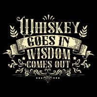 Whiskey Goes In Wisdom Comes Out Drinker Drinking Whisky Mousepad