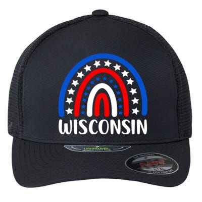 Wisconsin Gift I Love Wisconsin Usa Funny Gift Flexfit Unipanel Trucker Cap