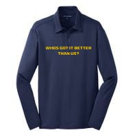 Whos Got It Better Than Us Silk Touch Performance Long Sleeve Polo