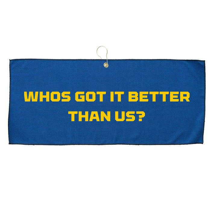 Whos Got It Better Than Us Large Microfiber Waffle Golf Towel