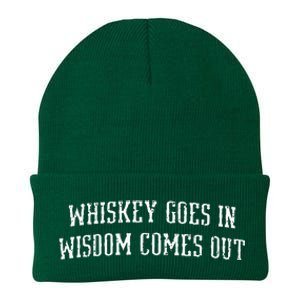 Whiskey Goes In Wisdom Comes Out Drinker Drinking Whisky Knit Cap Winter Beanie