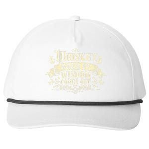 Whiskey Goes In Wisdom Comes Out Drinker Drinking Whisky Snapback Five-Panel Rope Hat