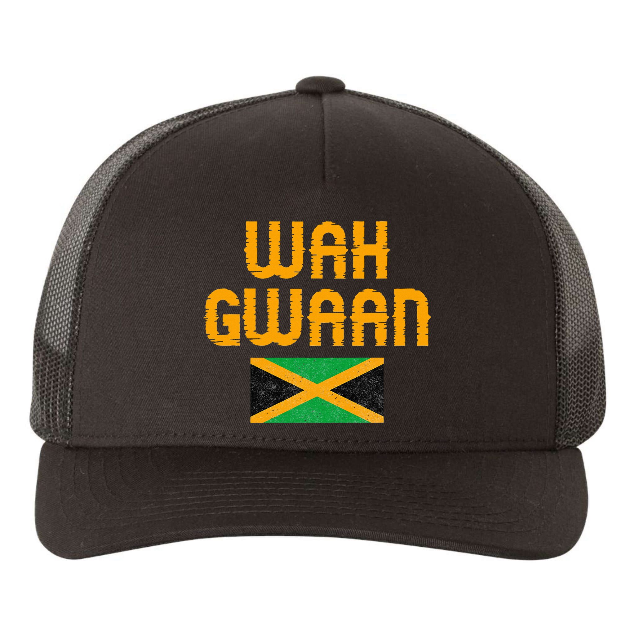 Wah Gwaan Jamaica Yupoong Adult 5-Panel Trucker Hat