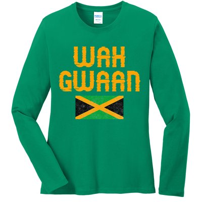 Wah Gwaan Jamaica Ladies Long Sleeve Shirt