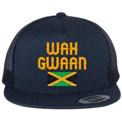 Wah Gwaan Jamaica Flat Bill Trucker Hat