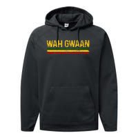 Wah Gwaan Jamaican Pride Reggae Music Rastafari Rasta Performance Fleece Hoodie