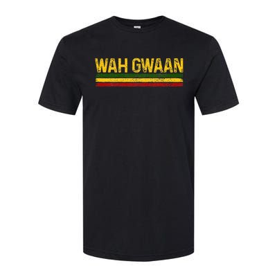 Wah Gwaan Jamaican Pride Reggae Music Rastafari Rasta Softstyle CVC T-Shirt