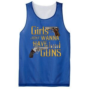 Women Girl Just Wanna Have Guns Mesh Reversible Basketball Jersey Tank