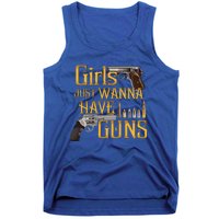 Women Girl Just Wanna Have Guns Tank Top