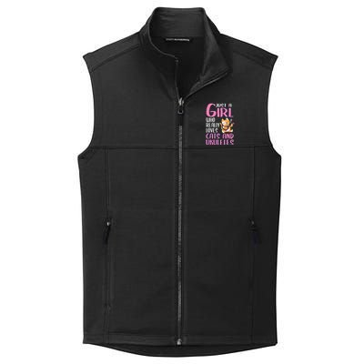 Wo Gift Just A Who Really Loves Cats And Ukuleles Gift Collective Smooth Fleece Vest