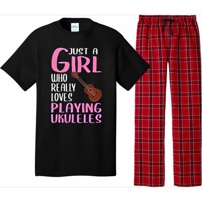 Wo Gift Just A Who Really Loves Playing Ukuleles Gift Pajama Set