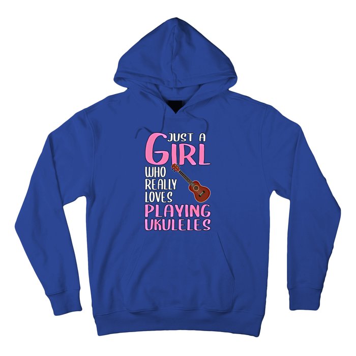 Wo Gift Just A Who Really Loves Playing Ukuleles Gift Hoodie