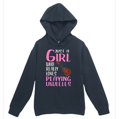 Wo Gift Just A Who Really Loves Playing Ukuleles Gift Urban Pullover Hoodie