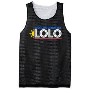 Worlds Greatest Lolo Filipino Grandpa Pinoy Fathers Day Mesh Reversible Basketball Jersey Tank