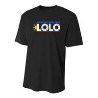 Worlds Greatest Lolo Filipino Grandpa Pinoy Fathers Day Youth Performance Sprint T-Shirt