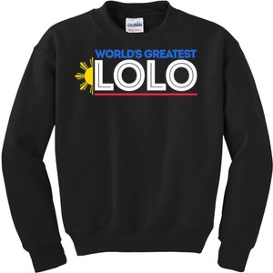 Worlds Greatest Lolo Filipino Grandpa Pinoy Fathers Day Kids Sweatshirt