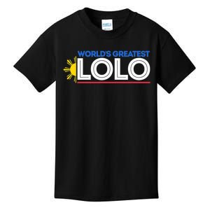 Worlds Greatest Lolo Filipino Grandpa Pinoy Fathers Day Kids T-Shirt