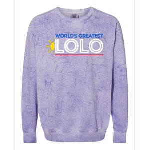 World's Greatest Lolo Filipino Grandpa Pinoy Father's Day Colorblast Crewneck Sweatshirt