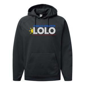 World's Greatest Lolo Filipino Grandpa Pinoy Father's Day Performance Fleece Hoodie