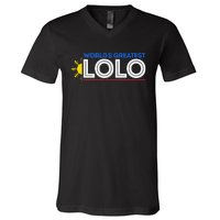 World's Greatest Lolo Filipino Grandpa Pinoy Father's Day V-Neck T-Shirt