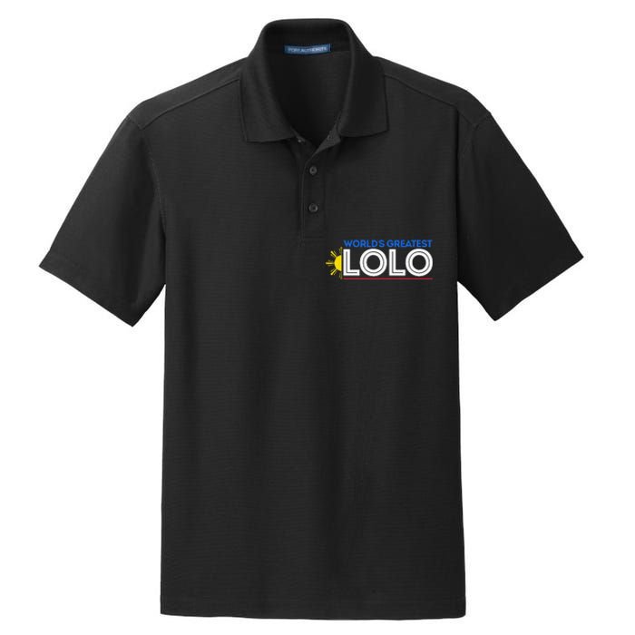 World's Greatest Lolo Filipino Grandpa Pinoy Father's Day Dry Zone Grid Polo