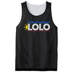 World's Greatest Lolo Filipino Grandpa Pinoy Father's Day Mesh Reversible Basketball Jersey Tank