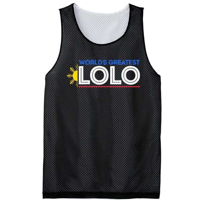 World's Greatest Lolo Filipino Grandpa Pinoy Father's Day Mesh Reversible Basketball Jersey Tank