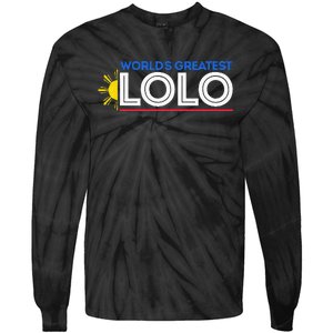 World's Greatest Lolo Filipino Grandpa Pinoy Father's Day Tie-Dye Long Sleeve Shirt