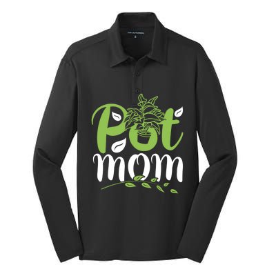 Wo Garden Lover Plant Collector Gardening Pot Mom Gift Silk Touch Performance Long Sleeve Polo