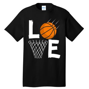 Wo Girls Love Basketball Hoodie | BBall Hoodie for Girls Tall T-Shirt