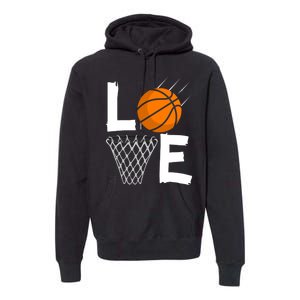 Wo Girls Love Basketball Hoodie | BBall Hoodie for Girls Premium Hoodie