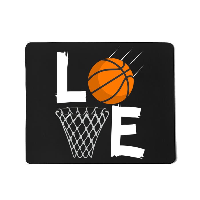 Wo Girls Love Basketball Hoodie | BBall Hoodie for Girls Mousepad